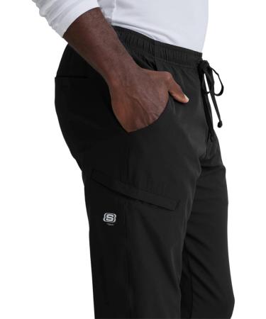 BARCO Skechers Vitality Men's Scrub Jogger - 4-Way Stretch Cargo Pant, Large Black - Buy Online on GoSupps.com