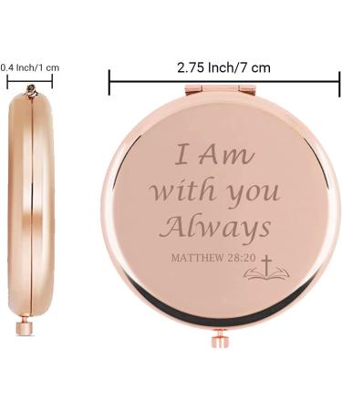 HTXLNNO Christian Gifts for Women - Inspirational Religious Scripture Round Makeup Mirror | Gifts for Her - Buy Online on GoSupps.com