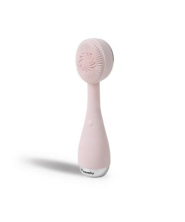 Facial Cleansing Brush Silicone Face Scrubber Exfoliator for Women Men Waterproof Sonic Vibrating Face Brush Cleanser for Deep Cleansing Gentle Exfoliating and Massaging-Pink