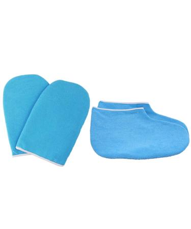 Beaupretty paraffin wax bathroom frote gloves and boots heat therapy spa treatment browning gloves isolated soft cotton gloves feet hand care set