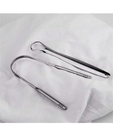 Molinter Stainless Steel Tongue Cleaner - Tongue Scraper for Adults & Children | Effective Oral Hygiene Tool - Buy Online on GoSupps.com