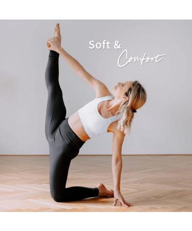 Hmuuo 3 Pack Women's Butt Lift High Waisted Yoga Pants - Set of 3 Black Leggings | Tummy Control, No See-Through, Workout Running Leggings for a Perfect Fit - Buy Online on GoSupps.com