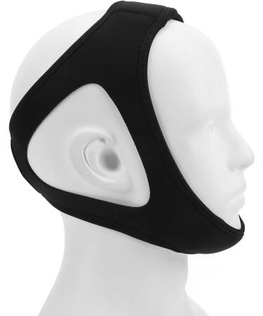 Anti-Snoring Chin Strap - Black Soft Rubber Head Band for Men - Stop Snoring All Night - Best Gift Idea - Buy Online on GoSupps.com