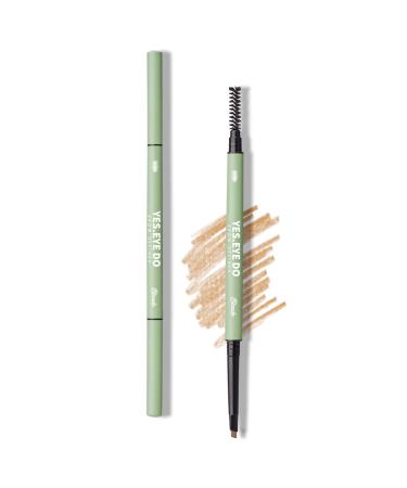 Blonde Eyebrow Pencil  Ultra Slim Eyebrow Pencil Automatic Brow Definer Long Lasting  Waterproof Micro Fine Triangle Tip Double Head Brow Sculptor for Natural Eye Brow Lamination Makeup Look  Blonde  YES.EYE DO