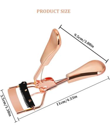 Eyelash Curler with Comb Metal Lash Curler with 2 Refill Pad Precision Lash Curling Tool for Women Girl Eye Makeup Tool - Buy Online on GoSupps.com