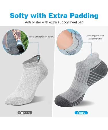 Ruixue Breathable Sports Socks for Men & Women - 6 Pairs Cotton Running Socks Anti-Slip Short Socks (Size 35-50) - Buy Online on GoSupps.com