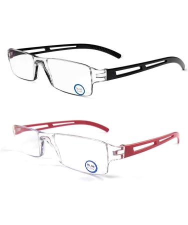 Kokobin 2er-pack Frameless reading glasses visual aid with blue light flilers anti blue light reading aid for women and men +2.5 2er pac +2.5 dioptries