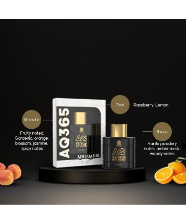 Adil.Qadri's AQ 365 Perfume for Men & Women | Long-Lasting French & Fruity Eau De Parfum | Invigorating Citrus Aquatic & Floral Fragrance with Raspberry Lemon Jasmine Amber Musk | 100ml - Buy Online on GoSupps.com