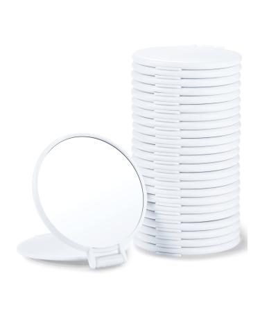 Getinbulk Compact Mirror Bulk  Round Makeup Mirror for Purse  Set of 24 (White) 24 Pcs - White