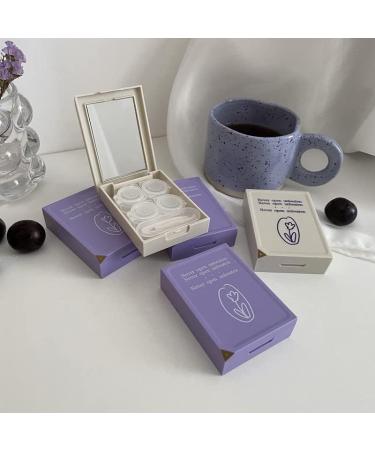 Buy Miedeon Contact Lens Storage Box Set - 4-Piece Purple Container for Travel & Daily Use - Buy Online on GoSupps.com