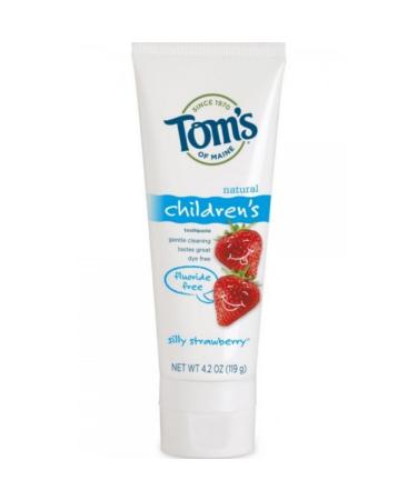 Tom's of Maine No Fluoride Children's Toothpaste Silly Strawberry - 4.2 oz - 2 pk - Packaging May Vary