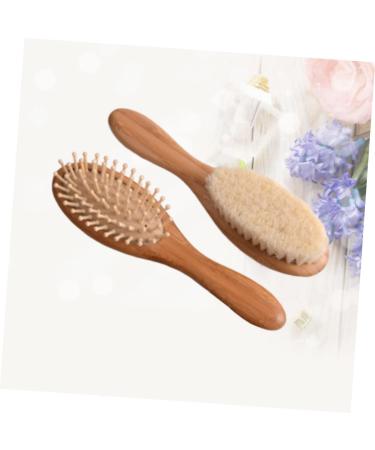 FOMIYES 1 Set Scalp Shampoo Baby Tool Bath Set - Natural Wooden Hair Comb and Brush for Baby Massage and Gentle Hair Care - Buy Online on GoSupps.com
