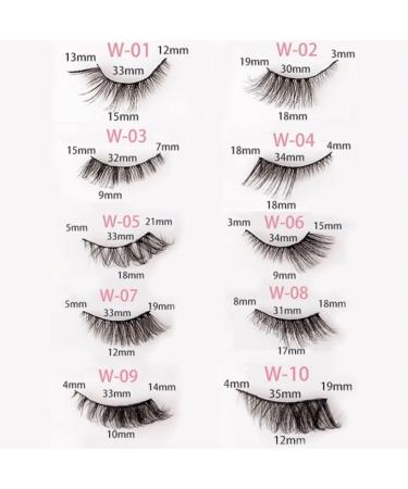 5 Pairs Exaggerated Curly False Eyelashes - Slanted Flying & Elongated Fox Shape - W-01 | International Shipping - Buy Online on GoSupps.com