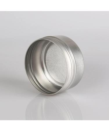 Zeoabsy 10-Piece Silver Aluminum Tins - 80ml Round Screw Cap Cans for Cosmetics Candles & Ointments | Includes 5 Spatulas & Label - Buy Online on GoSupps.com