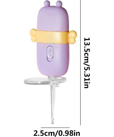 Earwax Removal Tools | Noctilucent Soft Cute Portable Ear Digging Spoon - Reusable Ear Wax Cleaning Tool Washable Effective Earwax Removal Kit with Glass for Kids Ear Digging Purple - Buy Online on GoSupps.com