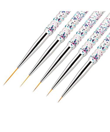 5 pieces nail art liner nail art painting nail art brush nail art design nail art tool acrylic diy uv gel grille strip line pencil set set