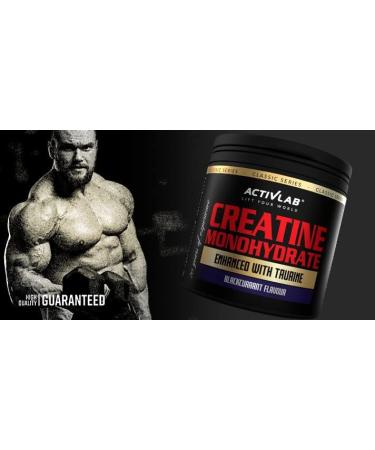 Activlab Creatine Monohydrate 300g - Black Currant - 50 Portions - Enhanced with Taurine for Power & Endurance - Ideal for Bodybuilders & Athletes - Buy Online on GoSupps.com
