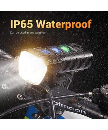 Super Bright 10000 Lumens USB Rechargeable Bike Light Front | IP65 Waterproof, 13 Lighting Modes | Perfect for All Road, Mountain Night Riding - Buy Online on GoSupps.com