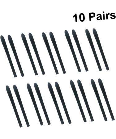 Lurrose Sports Sunglasses & Accessories - 10 Pairs Silicone Leg Covers & Ear Clips for Ultimate Comfort | Black 7.3x0.68cm | International Shipping Available - Buy Online on GoSupps.com