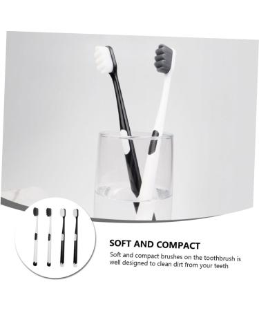 Hapinary 4-Piece Portable Toothbrush Set - Deep Cleaning Adult & Mother Toothbrushes for Healthy Gums | International Shipping Available - Buy Online on GoSupps.com