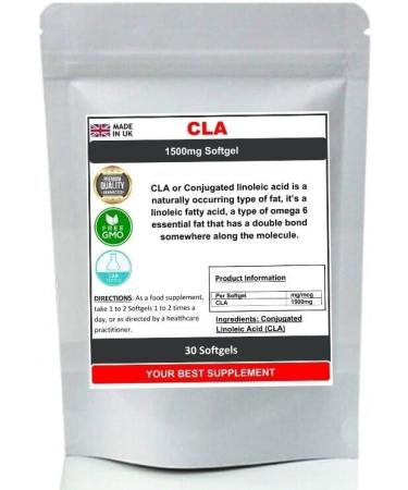 CLA 1500mg Softgel Capsules (Conjugated Linoleic Acid) High Strength 120 - Buy Online on GoSupps.com