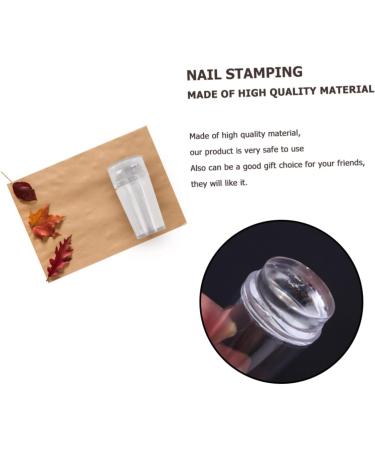 Beatifufu 4 Fully Transparent Handle with Lid Silicone Seal Nails Accessories Jelly Stamper for Nail Art Nail Polish Nail Art Stamping Kit Nail Kit for Manicure Tools Image Plastic - Buy Online on GoSupps.com