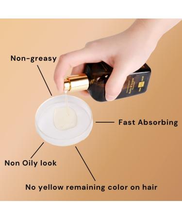 Pure Moroccan Argan Oil - Deeply Moisturizing Hair Serum for Dry, Damaged, Curly & Frizzy Hair - Non-Greasy Formula for Women and Men - Paraben-Free - Hair, Nail, and Skin Treatment - Buy Online on GoSupps.com