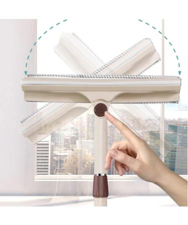 Double-Sided Wiper Telescopic Rod Wipe Glass Household Artifact Brush Double-Sided Wiper Tool to Wash The Window - Buy Online on GoSupps.com