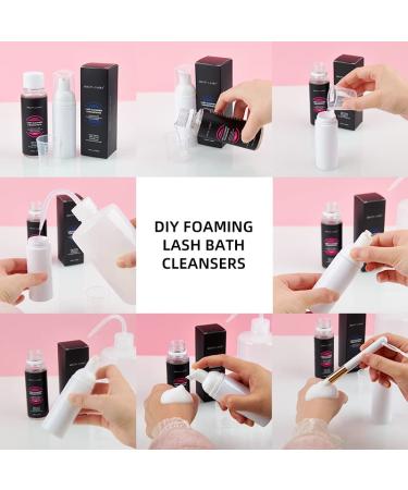 Vegan Lash Bath Foam Cleanser for Eyelash Extensions - 100ml Oil-Free Unscented DIY Professional Shampoo (1 Pack) - Buy Online on GoSupps.com