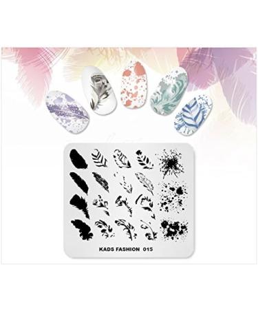 Alexnailart Nail Art Stamping Plate FA015 - Feathers Fashion Design Template - Buy Online on GoSupps.com