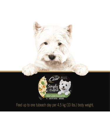 Cesar Simply Crafted Adult Wet Dog Food Chicken Carrots & Green Beans 37g Pack of 10 - Buy Online on GoSupps.com