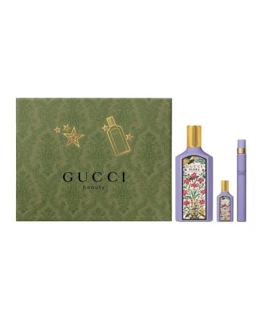 Gucci Flora Gorgeous Magnolia Woman's Gift Set: 100ml EDP Spray + Mini 10ml EDP Spray + Mini Pen 5ml EDP Spray - HARD BOX 1.13 Fl Oz (Pack of 3) - Buy Online on GoSupps.com