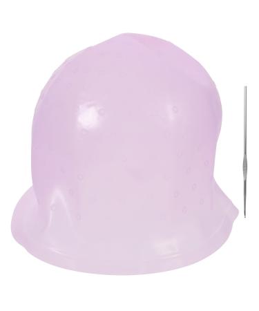 Bonnet de Coloration en Silicone lastique R utilisable Taille Unique Outil de Teinture pour Salon et Usage Maison Capuchon de Coiffure avec Crochet pour Couleur Al atoire