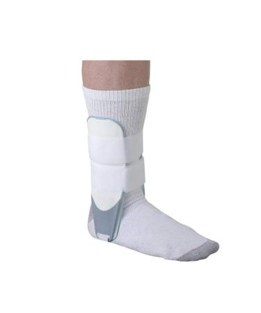 OSSUR AIRFORM UNIVERSAL INFLATABLE STIRRUP ANKLE BRACE- White/Grey Youth/Pony