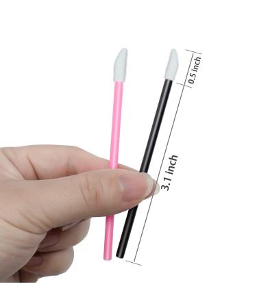 600 PCS Disposable Lip Wands - Black & Pink Lip Applicators for Makeup - Lip Gloss & Lipstick Brushes - Disposable Makeup Applicators Kit - Buy Online on GoSupps.com