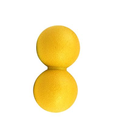 Wofashpuret massage ball peanut ball Double lacrosse balls roller ball massage device Double lacrosse ball massage roller foot massage device deep yoga ball massage ball peanut balls medium yellow