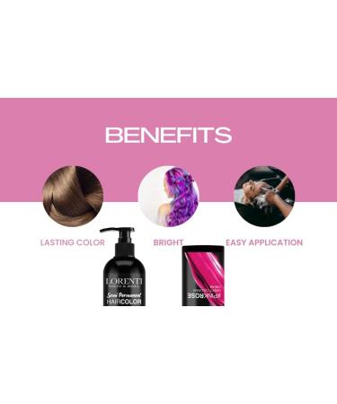Lorenti Semi Permanent Direct Coloring Cream | Long Lasting Hair Colour Result | Rose Pink 250ml - Buy Online on GoSupps.com