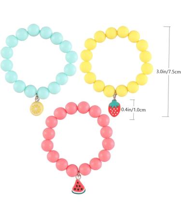 Gadpiparty Kid Gifts 3pcs Children's Bracelet Toddler Bracelets Jewelry Beads Stretchy Bracelets Stretch Bracelets Toddler Suits Kit Kid Suit Soft Ceramic Frosted Beads Accessories - Buy Online on GoSupps.com