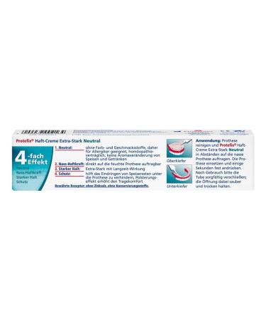 Protefix Adhesive Cream Neutral 47g - Strong Hold for Dentures | Worldwide Shipping - Buy Online on GoSupps.com