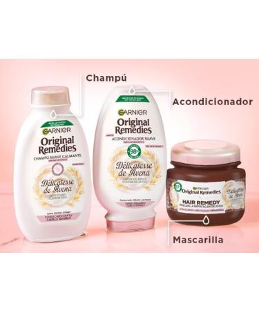  Garnier Garnier Original Remedies Shampoo Conditioner and Hair Mask Pack for Sensitive Scalp Intensely Moisturizes and Soothes Oat Delicacy 3-Product Set - Buy Online on GoSupps.com