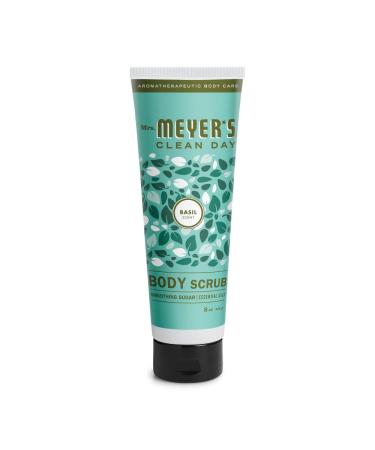 MRS. MEYER'S CLEAN DAY Exfoliating Body Scrub, Sugar Scrub that Leaves Skin Feeling Hydrated & Fresh, Made with Essential Oils, Basil, 8 oz