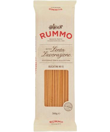 Italian Gourmet E.R. Rummo Bucatini N. 6 Durum Wheat Semolina Pasta 500g + Box Italian Gourmet Tomato Pulp 400g