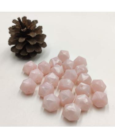 30pcs Pearl Pink 17mm Silicone Icosahedron Beads for Mom Jewelry Making - Buy Online on GoSupps.com
