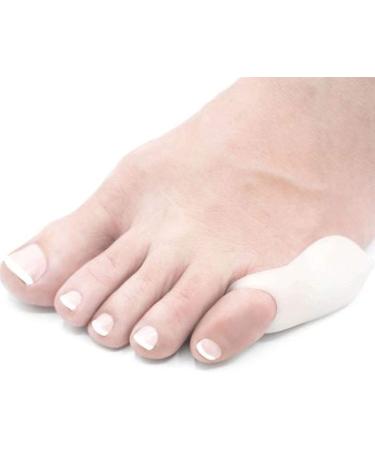 Pedimend Silica Gel Little Finger Toe Separator - Valgus Inflamed Ball of Foot Corrector - Cushion for Pinky Toes - Little -Toe Protection Sleeve - Inflamed Foot Ball Adjustment Knob - Foot Care Four Pairs