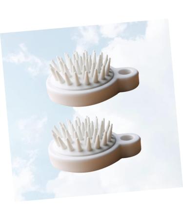 Frcolor 4-Piece Hair Washing Shampoo Brush Set | Pink Scalp Massager & Banana Hair Clips | Effective Cleaning Scrubber for Healthy Hair Care - Buy Online on GoSupps.com