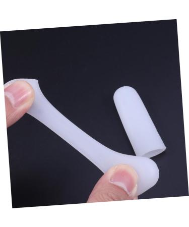 Lurrose 2 PC Silicone Gel Thumb Brace Gloves for Cutting, Finger Guards & Corn Protectors - White, Size 1 - Buy Online on GoSupps.com