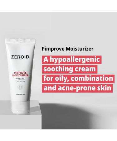 ZEROID Pimprove Moisturizer Duo - Korean Dermocosmetic with Hyaluronic Acid | 2 x 3.38 fl oz (100 mL) - Enhance Skin Barrier & Hydration - Buy Online on GoSupps.com