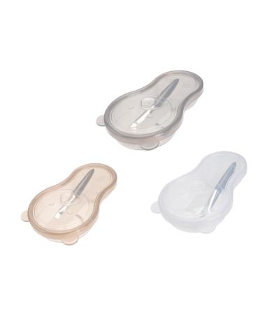 minkissy 3 Sets Bowl Brush DIY Tools Cream Brush Silicone Mixing Bowl DIY Tools Plastic Measuring Spoon Bowl and Brush Bowl Soft Foundation Brush Pp