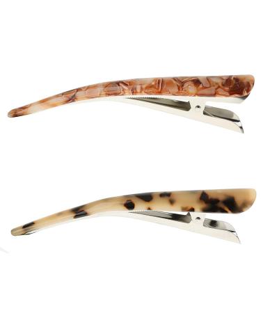 Shop Dailymall Women's Handmade Leopard Print Duckbill Hair Clip - Brown | Stylish Hair Accessories for Every Occasion - Buy Online on GoSupps.com