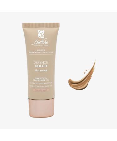 Bionike Defense Color 12H Matte Velvet Opaque Foundation SPF 15 for Combination and Oily Skin Minimizes Pores and Blemishes Evens Complexion Gives Velvety Skin 30 ml - Buy Online on GoSupps.com